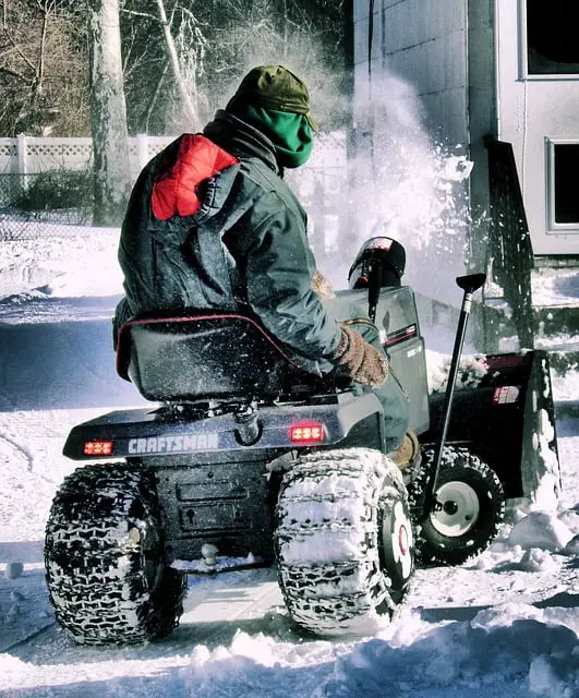 garden tractor snowblower combo
