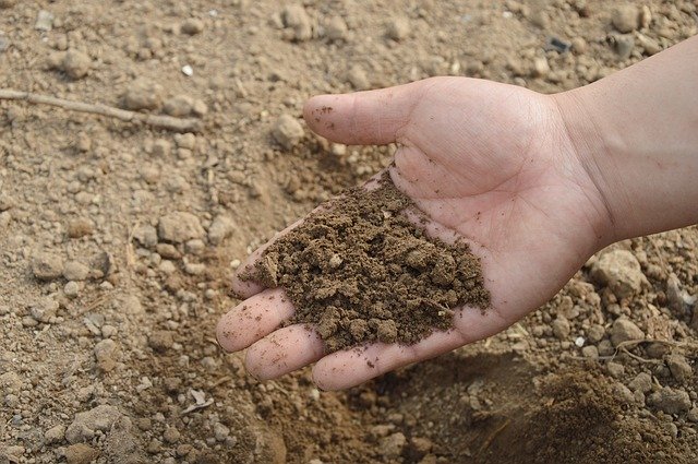 garden tiller attachments hand in soil
